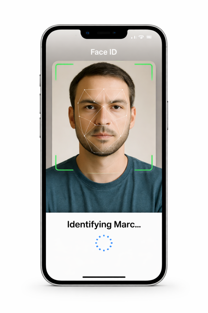 reconnaissance faciale client face caméra