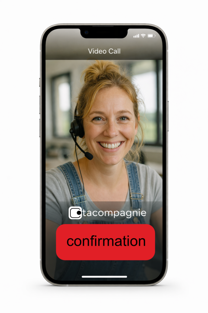 Sylvie sur iPhone confirmation tacompagnie